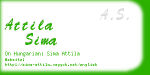 attila sima business card